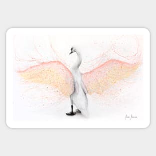 White Swan Sticker